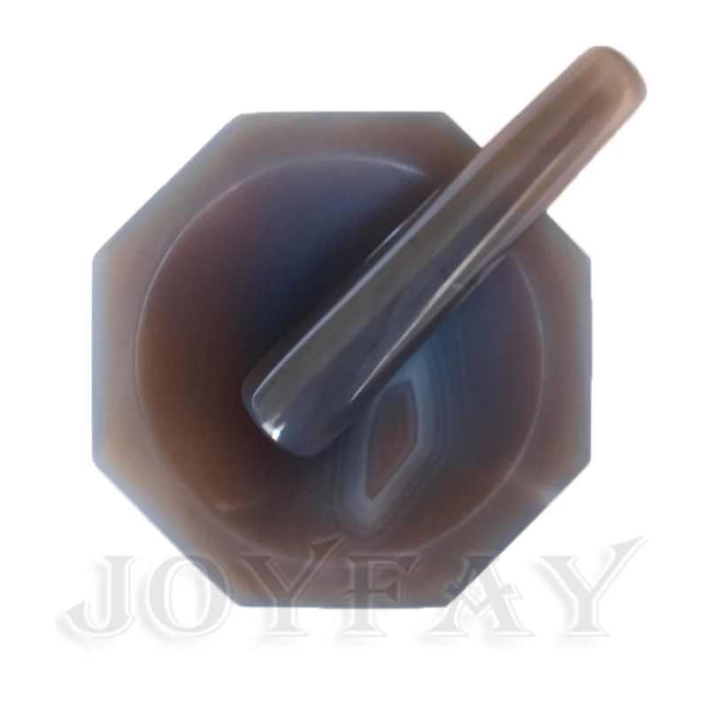 

Natural Agate Mortar and Pestle ID=80 mm 3" OD=100 mm Lab Grinding