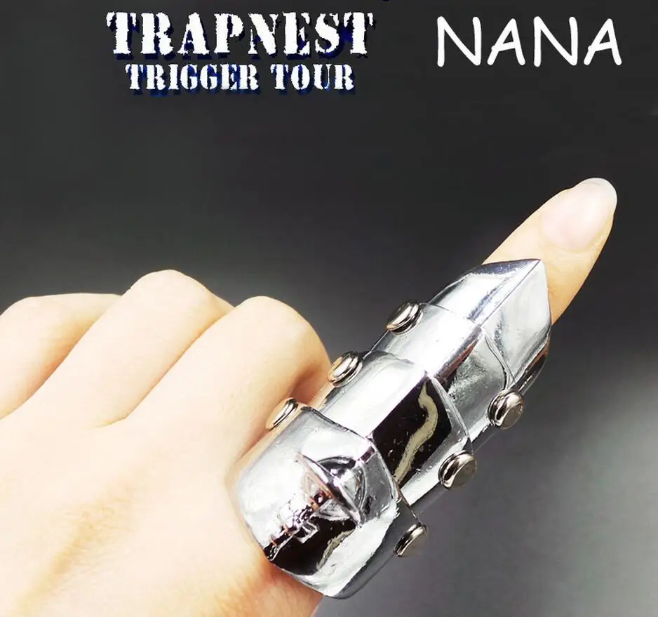NANA Knuckle Finger модное изысканное серебряное кольцо из сплава Косплей Подарки новое аниме - Цвет: A