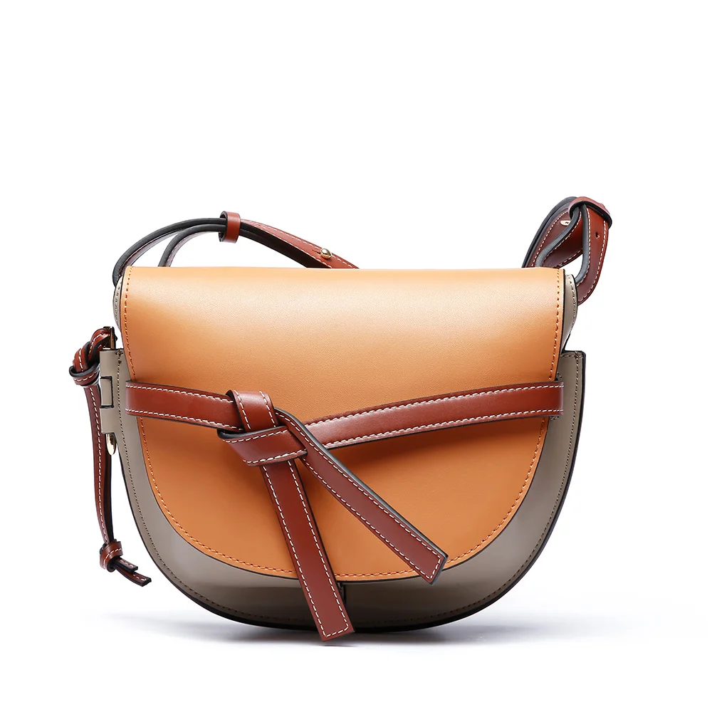 

Diagonal Leather bag Women's Bag Europe and America Fashion Bag Women's leather Handbag