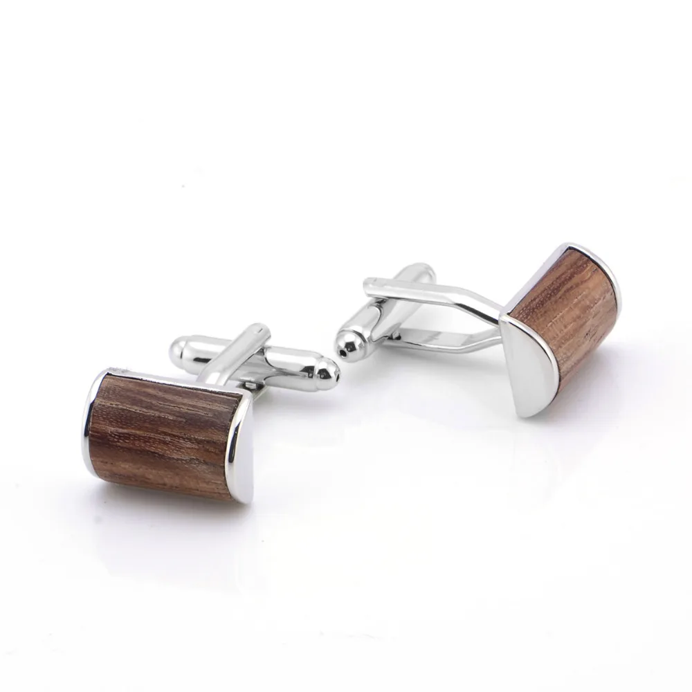 Mdiger трендовые запонки с деревянными элементами Arc Wood деловые повседневные для