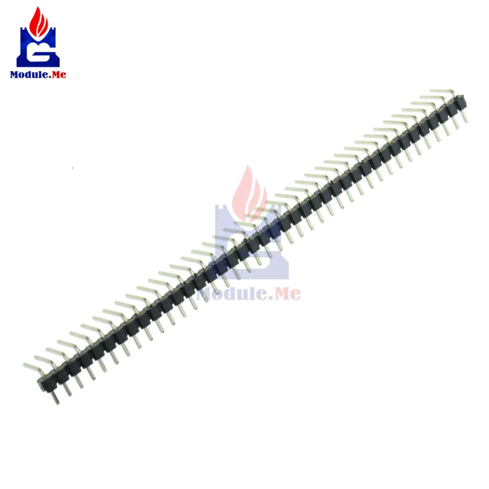 

5PCS 40Pin 2.54mm Pin Header Angle Pin Header Single Row Right Angle Pin Header