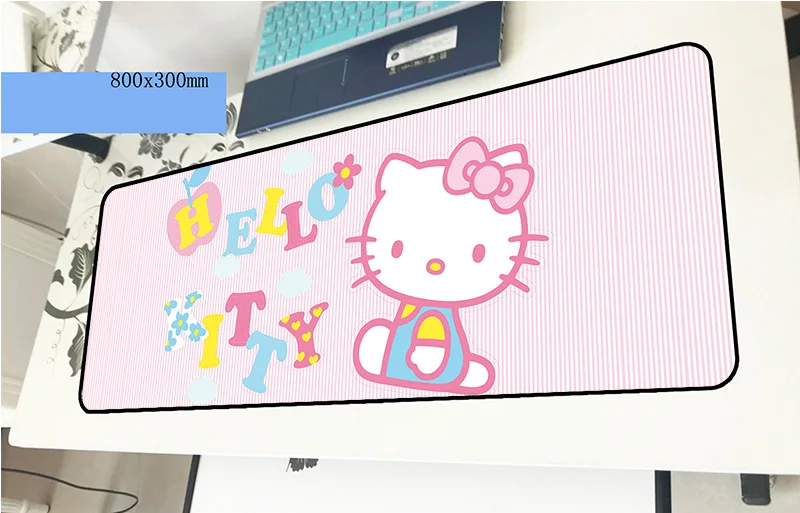 

hello kitty mouse pad gamer 800x300x2mm notbook mouse mat gaming mousepad large wrist rest pad mouse PC desk padmouse