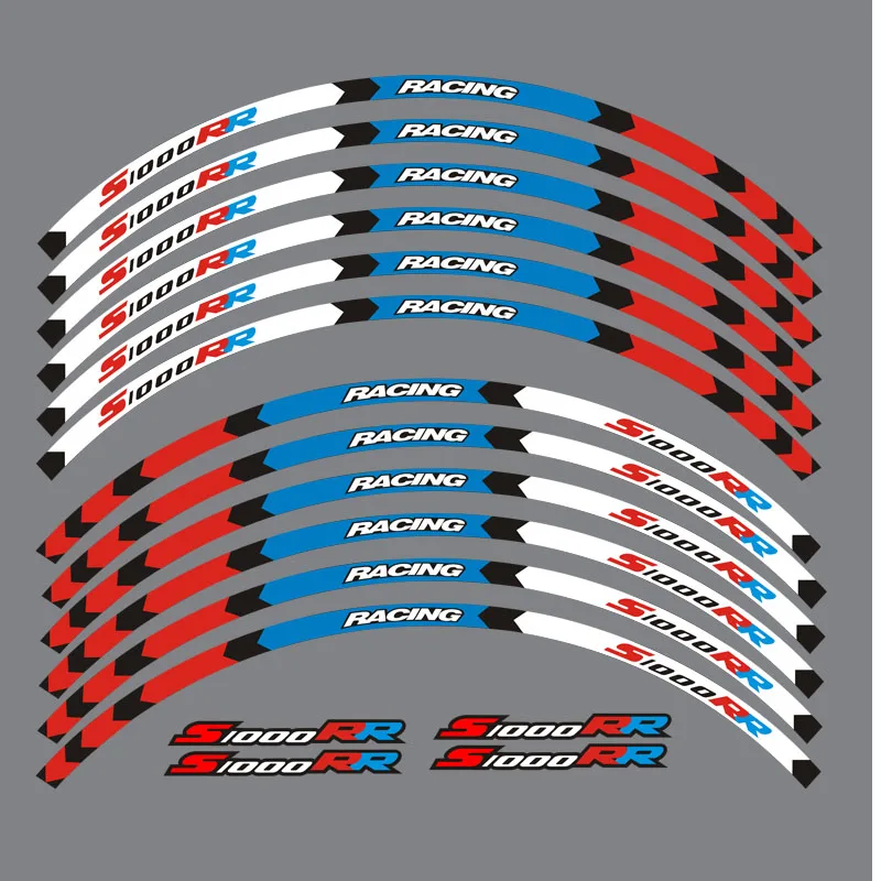 Лидер продаж 4 вида стилей для BMW S1000RR колеса мотоцикла таблички светоотражающие наклейки обода в полоску S1000 RR мотоцикл S1000RR