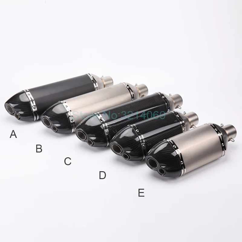 

Dual Nose Tip Akrapovic Motorcycle Exhaust Muffler Pipe Escape Stainless Steel Motorbike Muffler Exhaust With 36-50mm Adaper