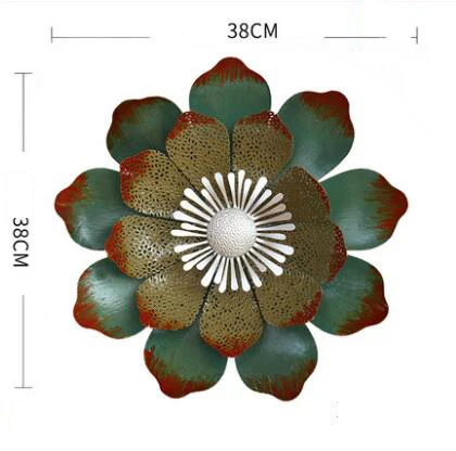 Роскошная креативная домашняя стена из кованого железа, искусственный цветок, ремесла, настенное цветочное панно, подвесное украшение для гостиной - Цвет: style1