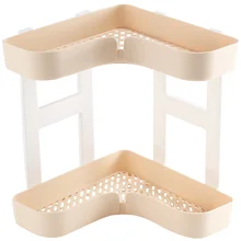 Двойной кухонный пол строгания полка для хранения расходных материалов ванная комната перфоратор для пластика отделочная стойка WY7121339