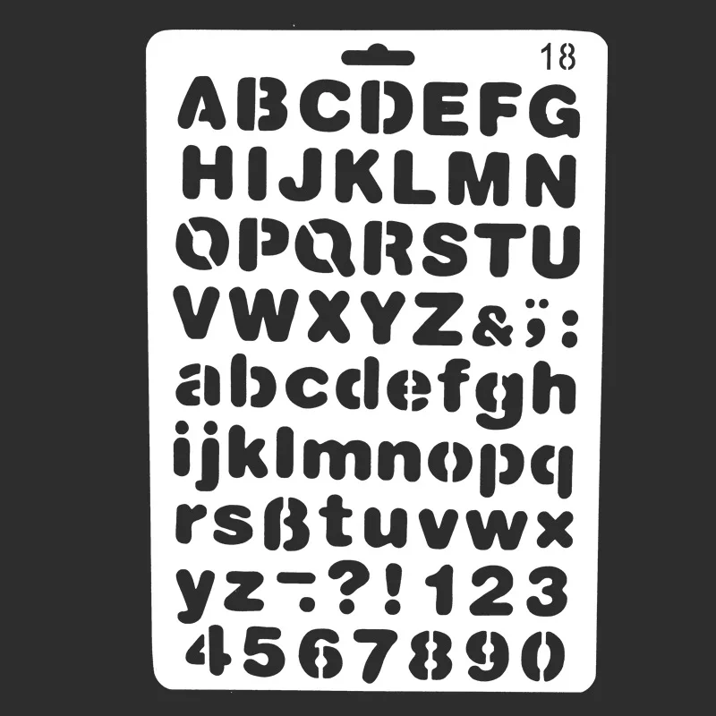 

Bold 0-9 Numbers Letters Stencils for DIY Scrapbooking Plastic Handmade Template Crafts Art Diary Decor Painting Spray Tool Card