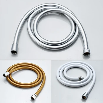 

High Pressure Silver & Golden PVC Smooth Shower Hose Bath Handheld Shower Head Flexible Shower Hose Explosion-proof pipes