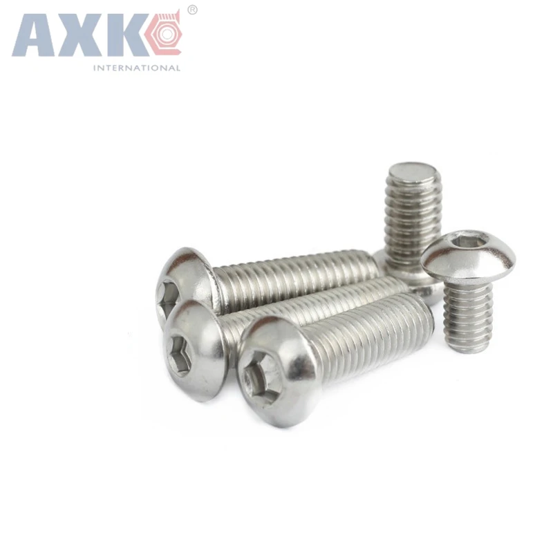AXK 304 нержавеющая сталь M5x16 ISO 7380 головка кнопки шестигранный драйвер Ti GR2 полированный 10 шт