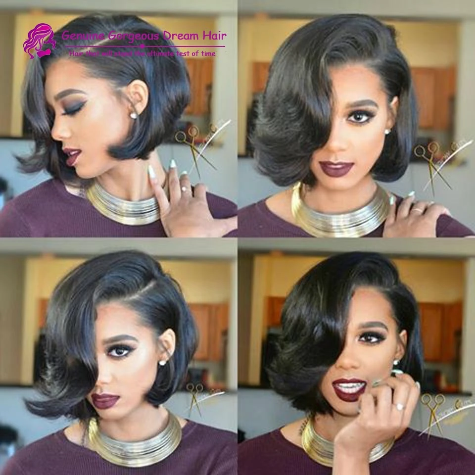 130 Densite Bob Style Full Lace Perruque De Cheveux Humains Malaisie Vierge Cheveux Avant De Lacet Perruques Avec Bebe Cheveux Corps Vague Bob Dentelle Perruque Aliexpress