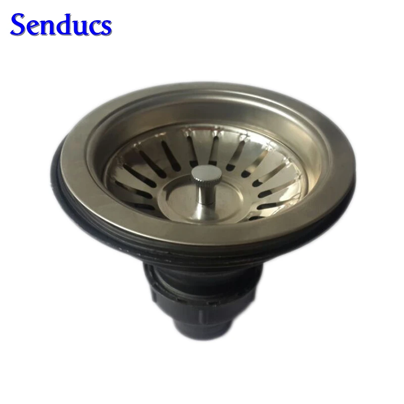 Us 5 27 50 Off Free Shipping Senducs Stainless Steel Kitchen Sink Drain And Pp Plastic Kitchen Sink Strainer Stopper Waste Plug Sink Filter In