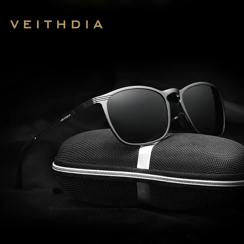 Мужские солнцезащитные очки VEITHDIA винтажные брендовые дизайнерские с