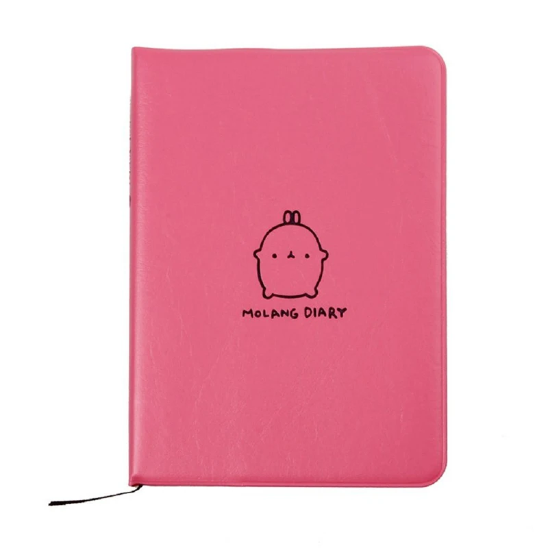 

Rabbit Model Notebook Leather Skin Diary Planbook (pink)