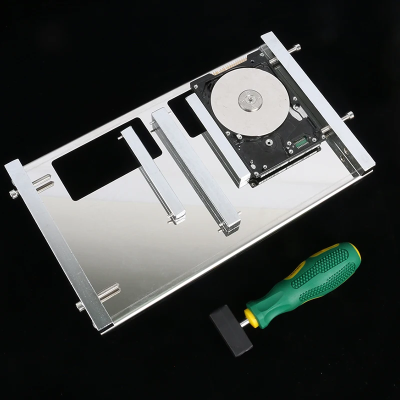 

2.5" 3.5" HDD Hard Drive Working Table Work Stand Fixture + Magnetic Extractor For Open Replacement Tool Data Recovery