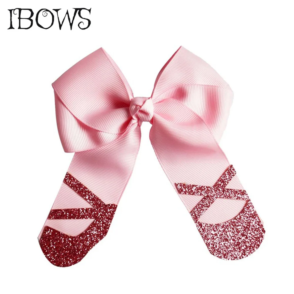 

4.5 Inch Fashion Hairclip Girls Boitique Cheer Bows With Glitter Hairgrips Dance Party Hair Accessories Children Birthday Gift