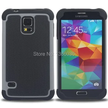 

3 in 1 Hybrid Rugged Impact Rubber Matte Robot Silicone + PC Hard Case Cover For Samsung Galaxy S5