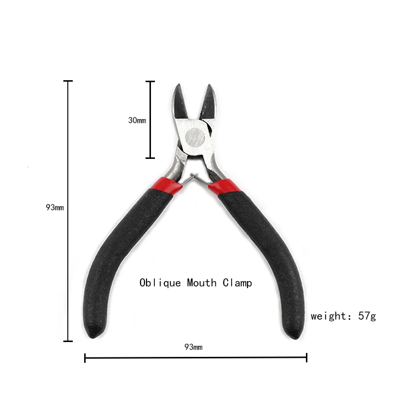 JHNBY, Ювелирные плоскогубцы, набор инструментов, 4,5 дюйма, Мини Длинные иглы, круглый нос, кусачки для резки проволоки, плоскогубцы для изготовления украшений вручную, аксессуары DIY - Цвет: Diagonal pliers