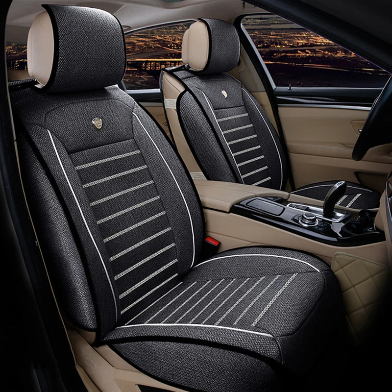 XWSN льняные чехлы для автомобильных сидений Ssangyong Kyron korando rexton прочные дышащие