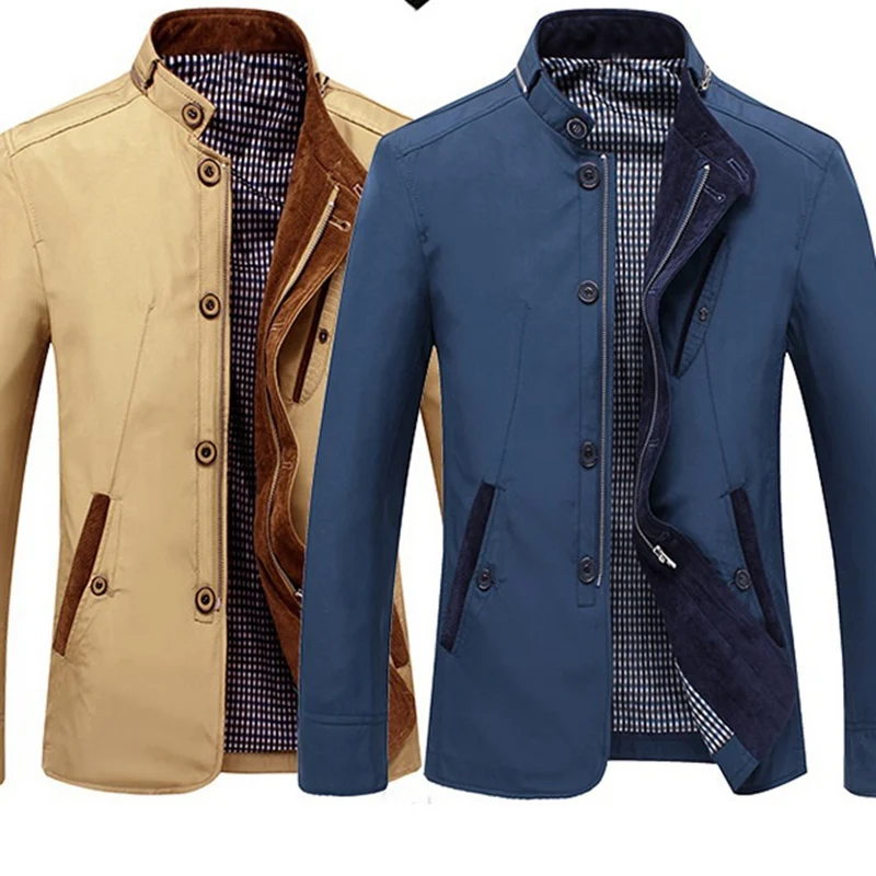 MFERLIER high quality men jackets Winter plus size 5XL loose men Khaki