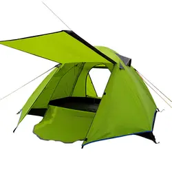 Outdoor Beach Tent 2 Person Double Layer Camping Ultralight Folding 4 Season Travel Tent Garden Children Play Awning Tent