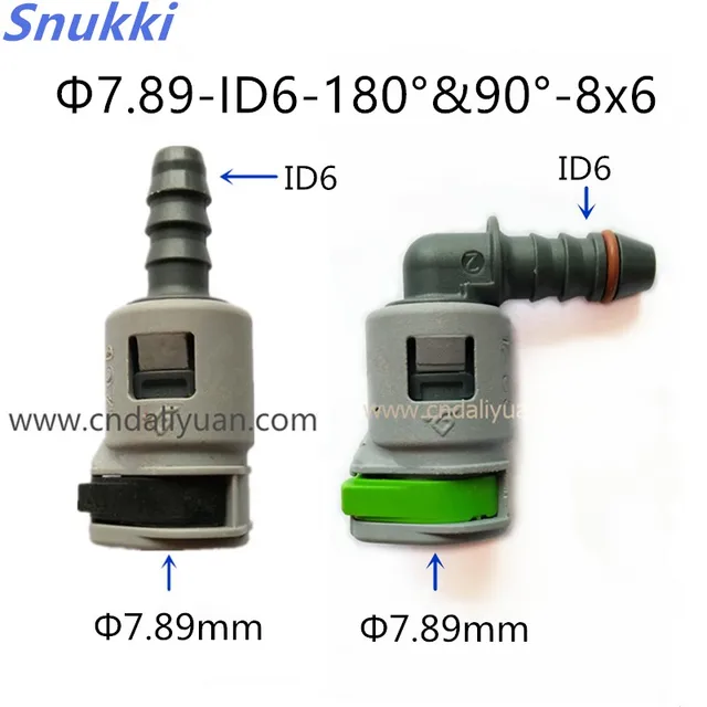 7.89mm ID6 5/16 fuel pipe joint auto Fuel line quick connector plastic