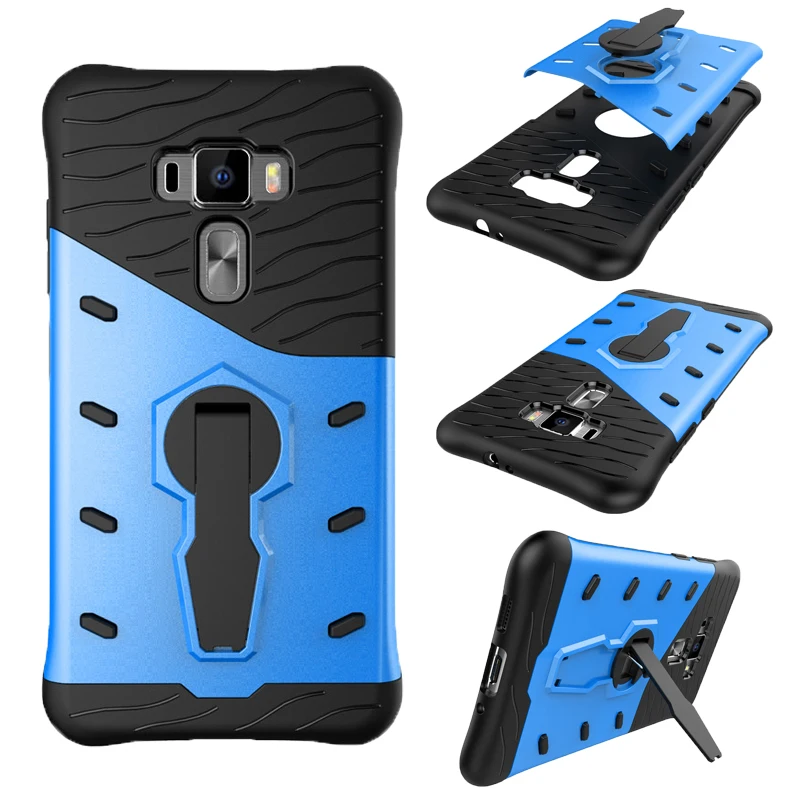 

Zenfone 3 ZE552KL Case Hybrid TPU + PC Armor with 360 Degree Rotation Holder Cover Case for Asus Zenfone 3 5.5" Phone Cases