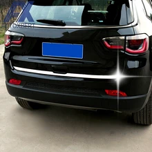 AX Задняя Крышка багажника задняя крышка двери Задняя крышка ворота хромированная крышка отделка автомобиля-Стайлинг аксессуар наклейка для Jeep Compass