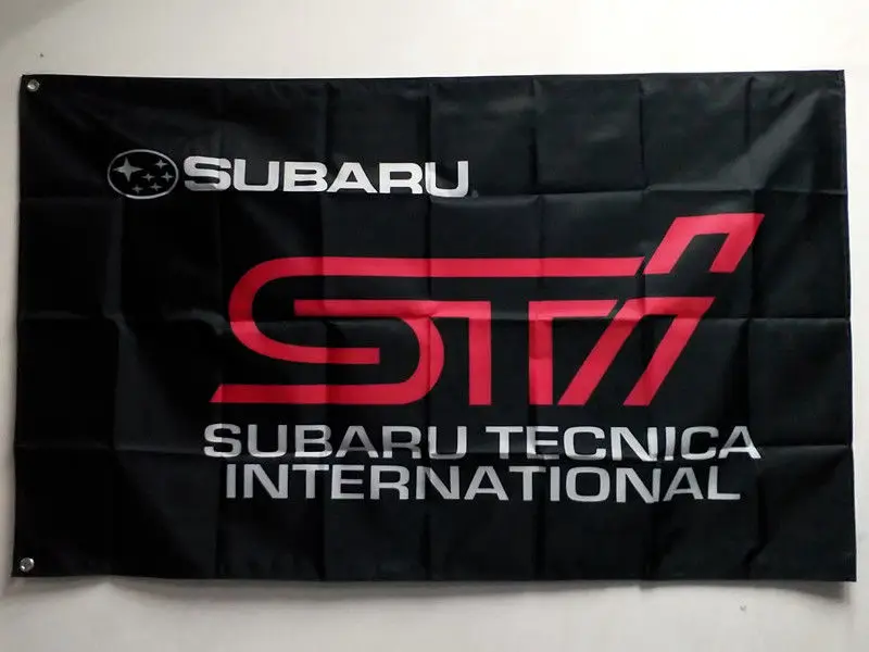 SUBARU STI баннер знак черный флаг 90*150 см 60*90 размер полиэстер arty Баннер Крытый и