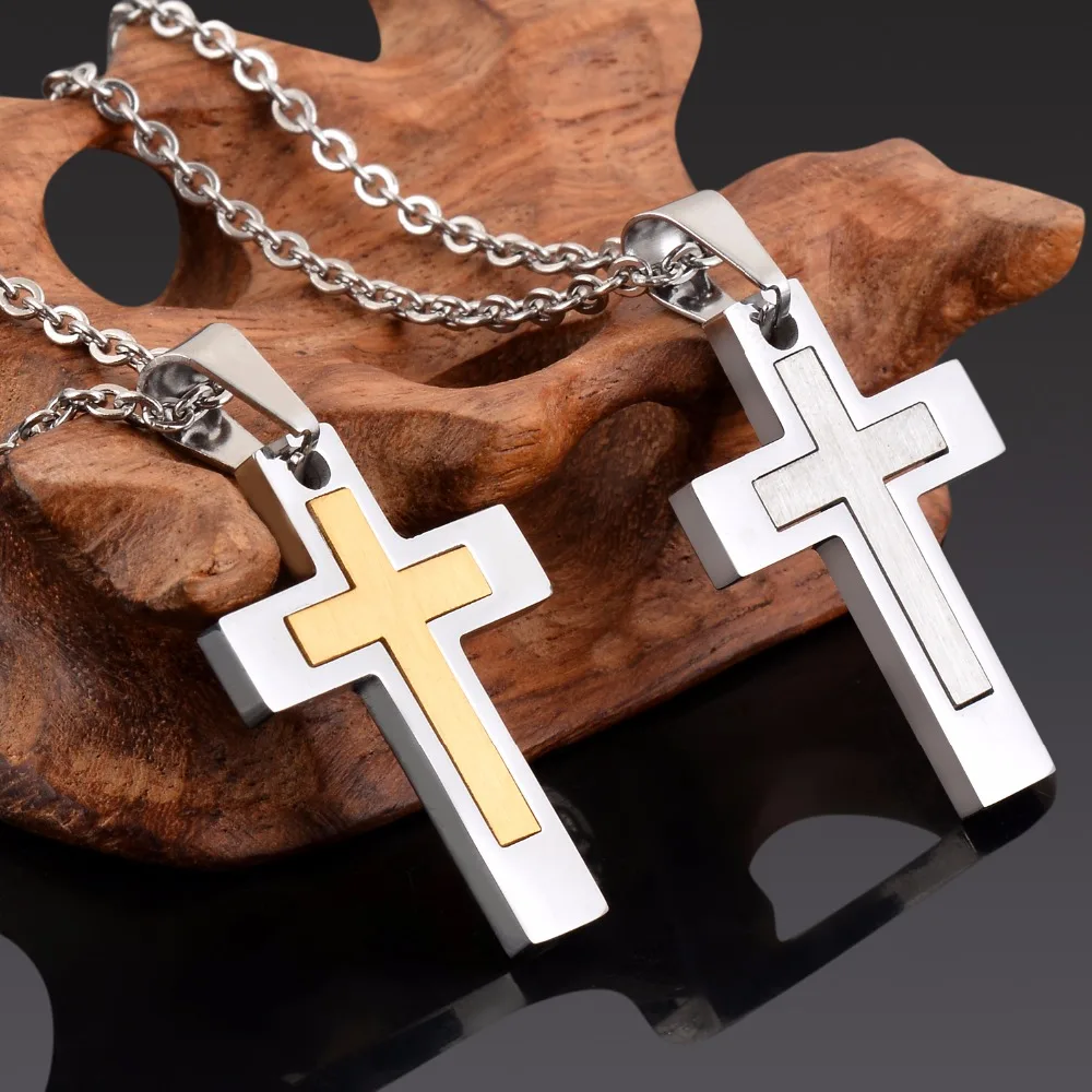 Wholesale Stainless Steel Catholicism Quality Religious Jewelry Double