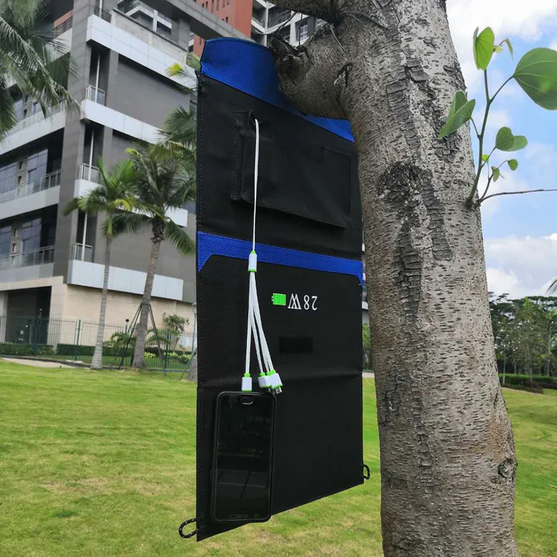 Солнечная зарядка KERNUAP 28 Вт sunpower двойной USB порт водонепроницаемая Складная