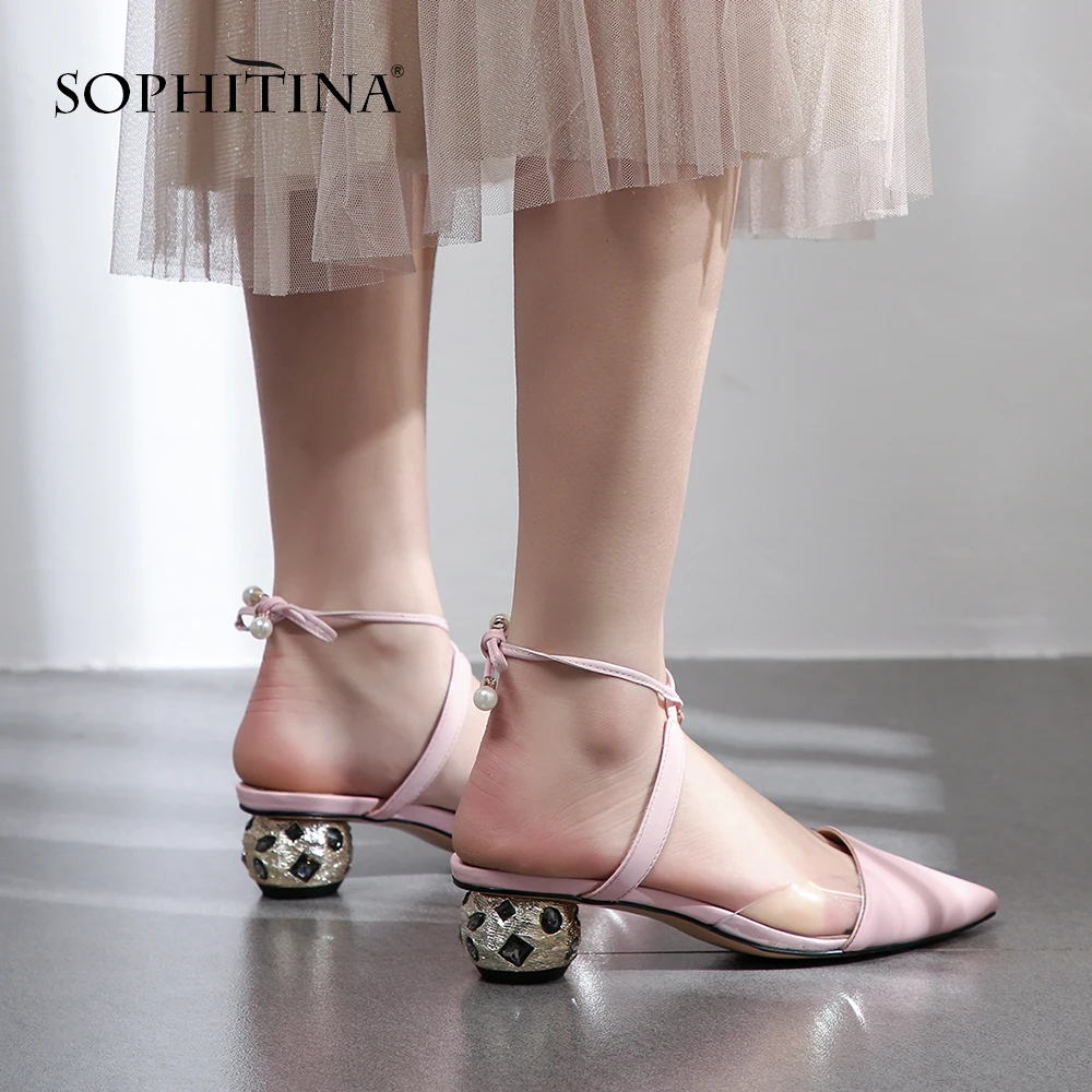 SOPHITINA/Обувь женская на лето 2019г Милые женские босоножки с остренным мыском модном