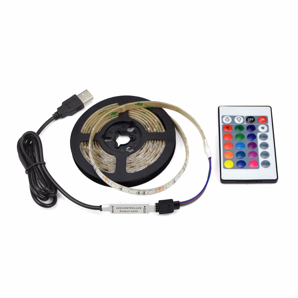 LED Strip Lights RGB 5V /& Battery Box /& Controller Battery Powered Multi-color