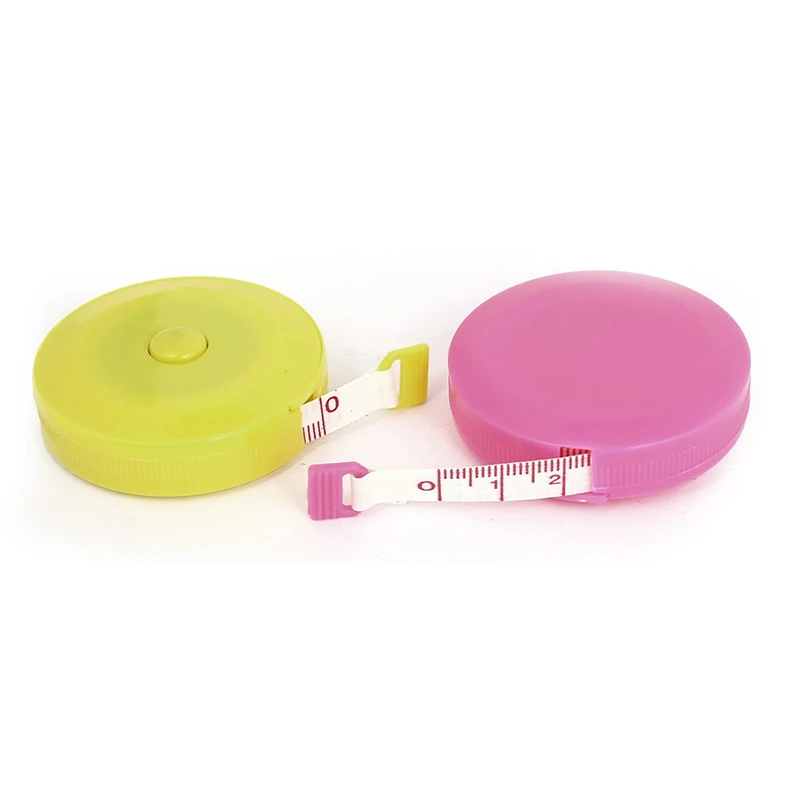 

HLZS-Sewing Tailor Cloth Measuring Ruler Tape Measure 150cm Yellow Pink