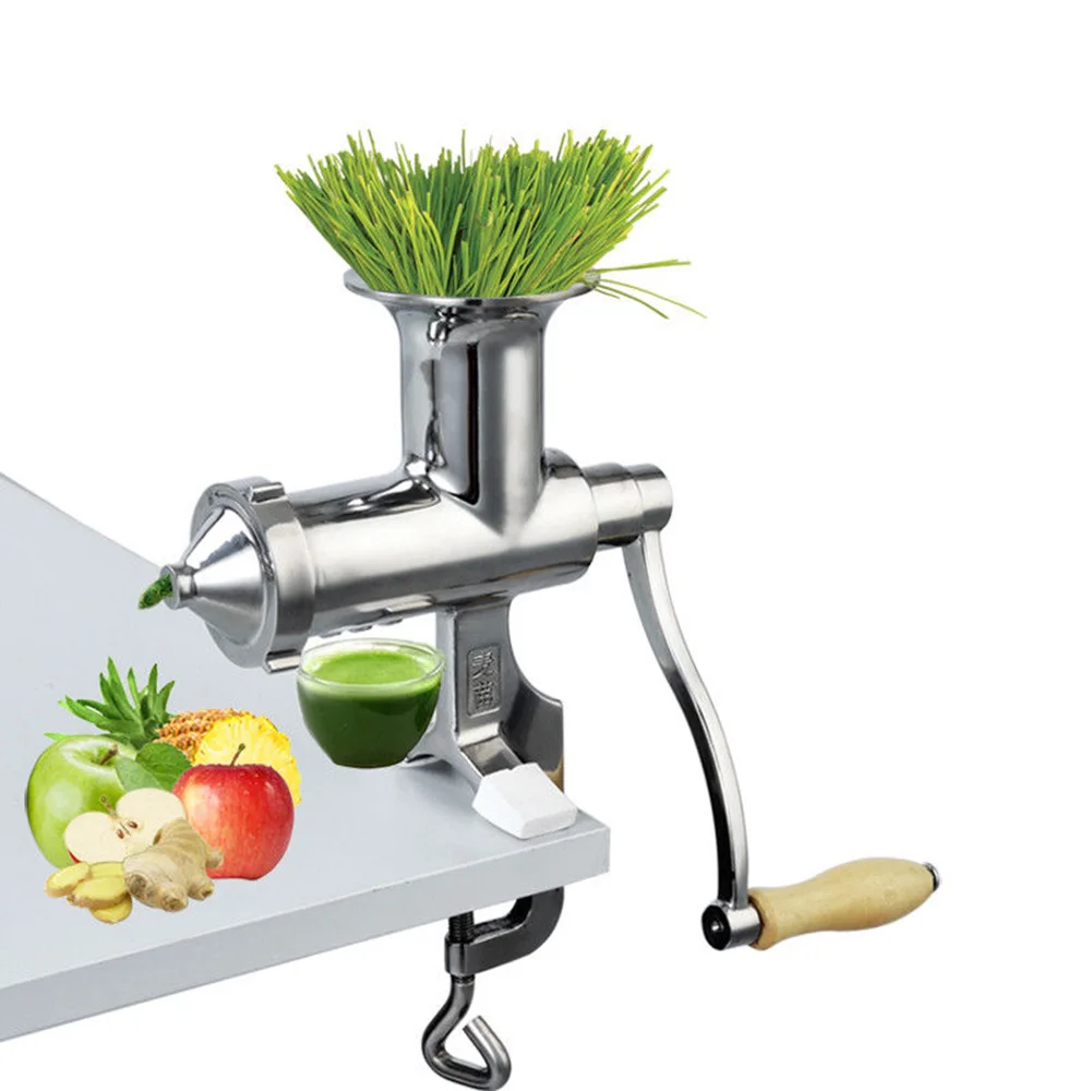 ELE Hand Stainless Steel wheatgrass juicer manual Auger Slow squeezer