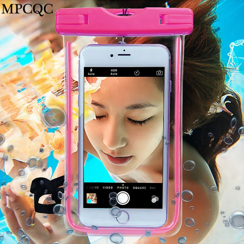 MPCQC 6" clear waterproof Bag diving cell phone case For Meizu mx4 6