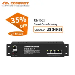 Comfast ELV box 100 м основных Smart Gateway AC управления шлюз маршрутизации с 4 LAN POE порт 802,3 Ethernet Wi-Fi проект маршрутизатор