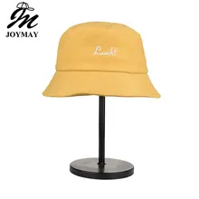 Joymay Высокое Качество Модные Новое поступление для девочек и мальчиков; сезон зима-осень-весна хлопковая Панама вышивка Lucky повседневная обувь для улицы, Кепки YF006