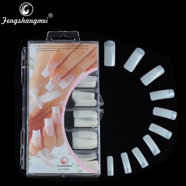 Fengshangmei Fake Nails Tips Straight Salon Half Covered Long Fengshangmei Fake Nails Tips Straight Salon Half Covered Long For Art Design Ng Of 100pcs