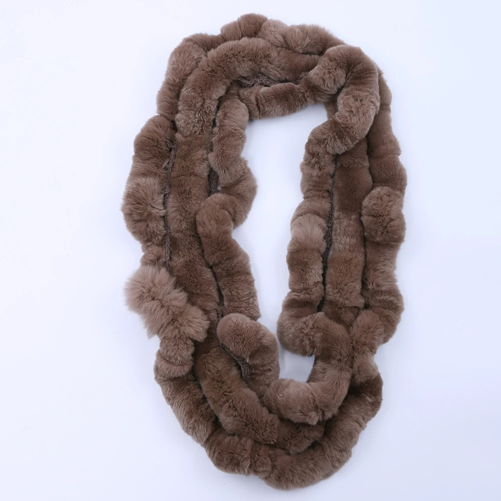 Женский шарф хомут зимний из натурального меха кролика хомут|scarf wrap|infinity scarfring scarf