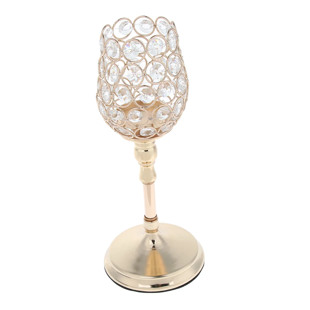MagiDeal Crystal Tea Light Candleholder Bowl Wedding Window Top 27cm/33cm/38cm for Wedding Holidays Decor