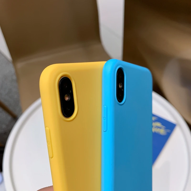 Яркий Цветной Матовый Мягкий силиконовый чехол из ТПУ для Apple iPhone 5 5s SE 6 6s 7 8 Plus 7Plus