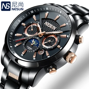 

Switzerland NESUN Luxury Brand Watches Men Multifunctional Display Automatic Mechanical Watch Luminous Waterproof clock N9807-1