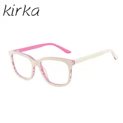 Кирка негабаритных квадратная рамка для очков очки ретро декоративные розовые очки Protecotr очки для чтения женщин рецептон для женщин