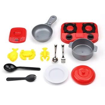 

13pcs Artificial Tableware Cooking Kitchen Children Plastic Kitchen Toy Role Play Toy Set Children Pretend Play Educational Toys