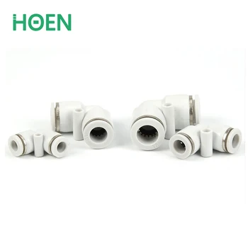 

100pc PV-8 Pneumatic Quick Plug Connection Through PV8 8mm OD Hose Tube One Touch Push In Union Elbow Plasic Connectors Fittings