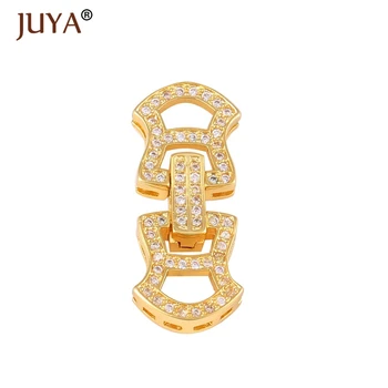 

Fashion Clasps For Bracelet Necklace Jewelry Making High Quality Copper Metal micro pave Zirconia rhinestone CLASP for jewelry