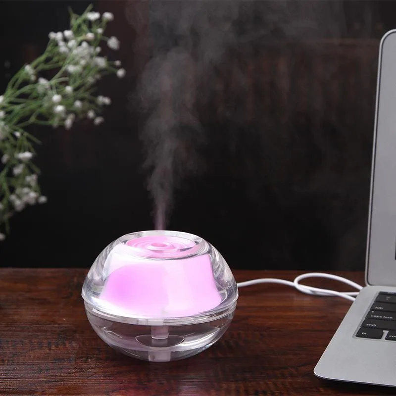 Crystal Night Light Humidifier Ultrasonic Aroma Air Diffuser Purifier