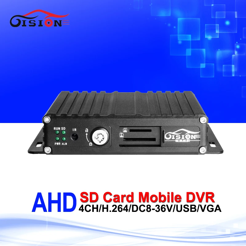 

4CH Realtime 720P AHD Mobile Dvr Video/Audio Input Digital Video Recorder I/O Alarm Cheap Price SD Card AHD M-dvr Free Shipping