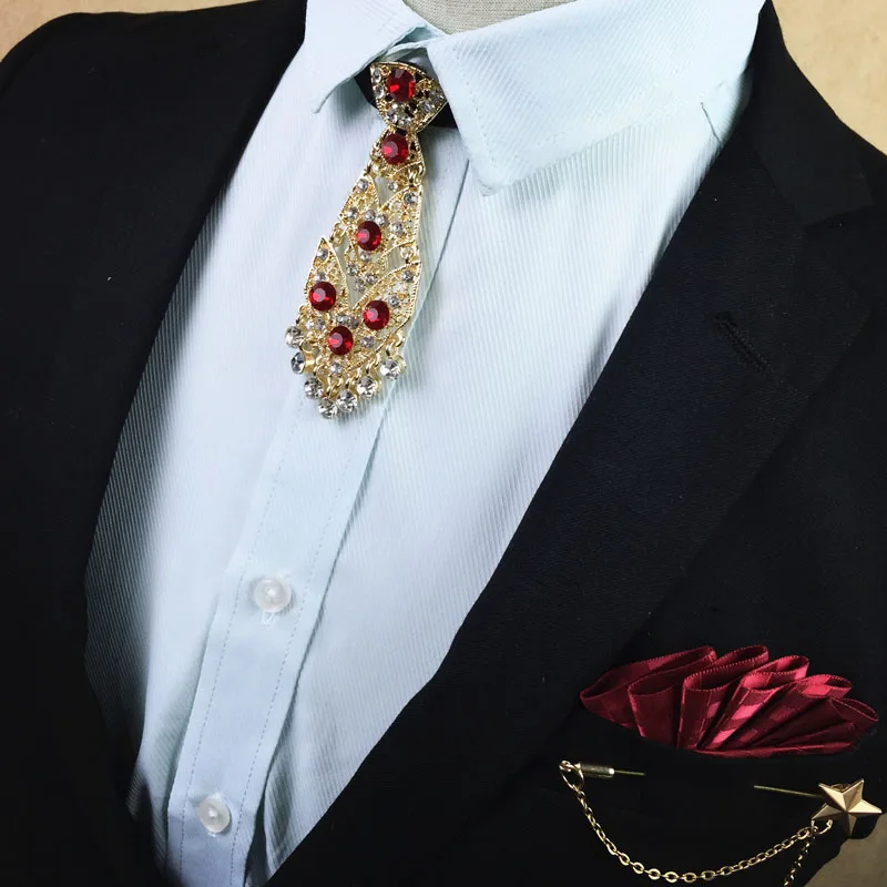 Элегантный мужской женский свадебный деловой галстук для шеи, вечерние галстуки, галстук-бабочка, галстук-платок, эластичная лента для жениха, кристалл, сплав, стразы, галстук-бабочка