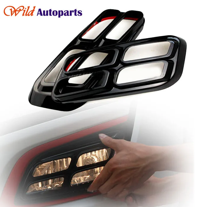Glossy Black Four 4 Eyes Daytime Driving Light Fog...